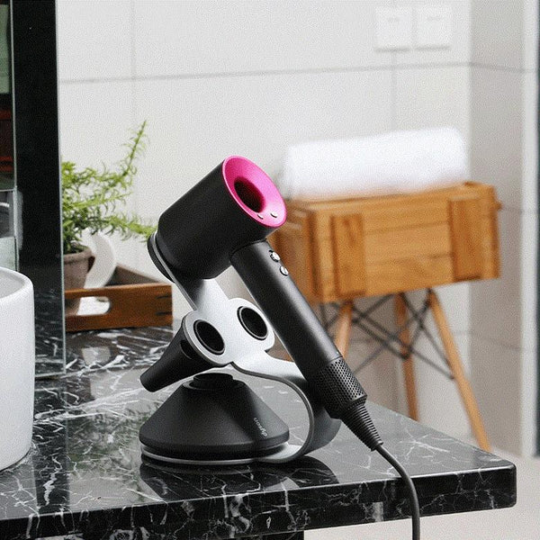 Universal Hair Dryer Stand No Drilling Silver Hair Dryers