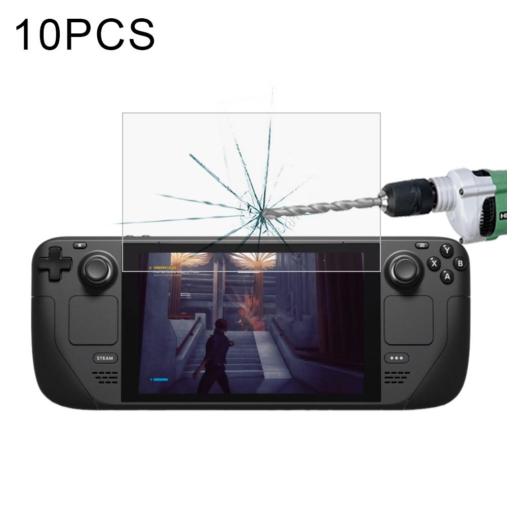 10 Pack Tempered Glass Film For Steam Deck Console 0.26Mm 9H 2.5D Screen Protectors