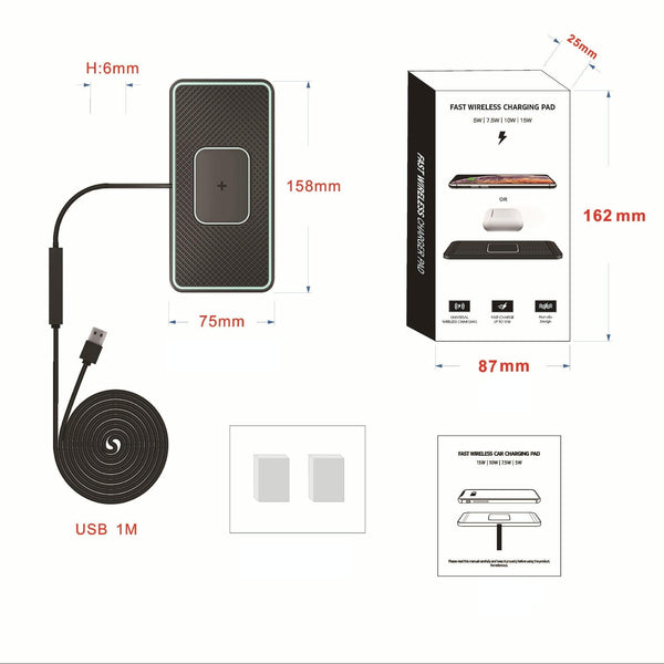 Wireless With Anti Slip Pad For Airpods / Iphone 15W Chargers & Cradles