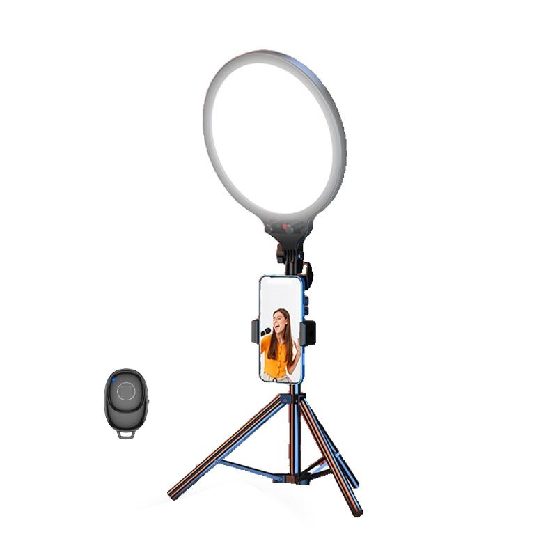 Full Screen 12.6 Selfie Ring Light Tripod Set 210Cm For Live Stream Selfie Lights