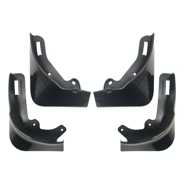 For Tesla Model Y Car Punch Free Front And Rear Wheel Soft Rubber Fender Guard Carbon Fiber Matte Black Fenders & Mud Guards