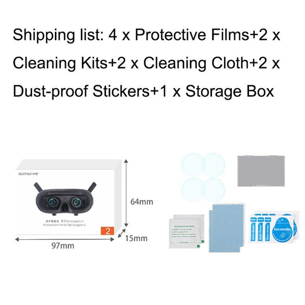 Two Pack Explosion Proof Film Glasses Protector For Dji Goggles 2 Accessories Other Camera & Photo Accs