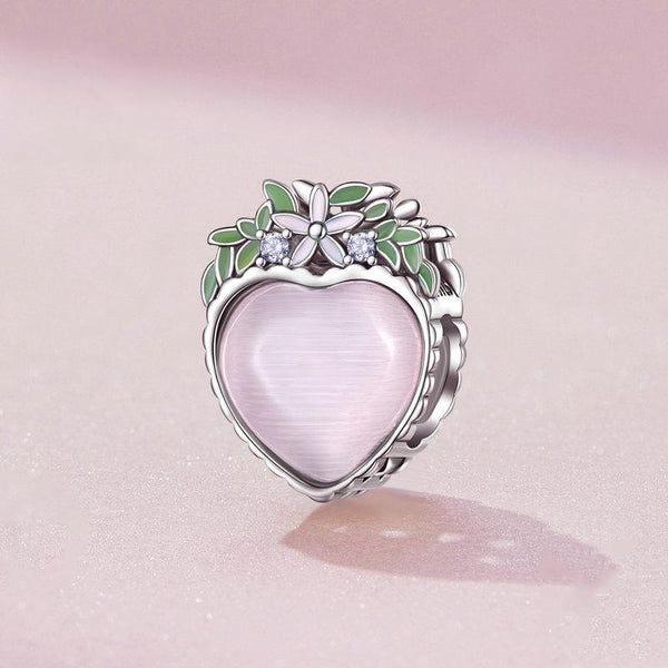 925 Sterling Silver Heart Flower Bracelet Bracelets