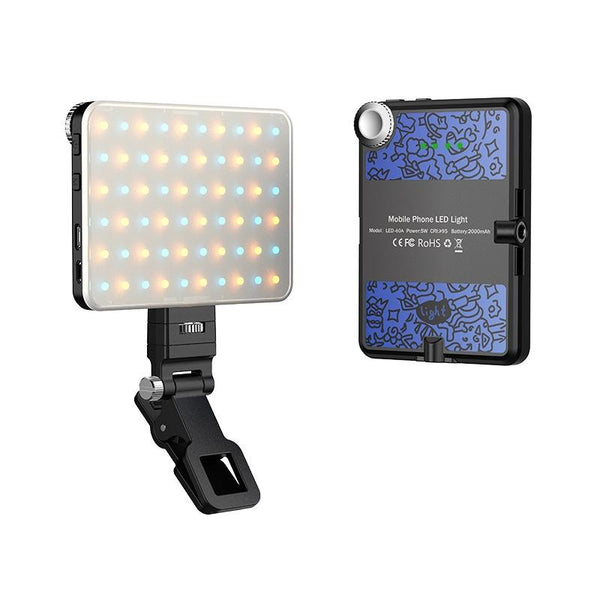 Parallel Deals Rechargeable Clip Fill Light 60 Leds 3 Modes Front & Back A Type Blue Other Lighting & Studio