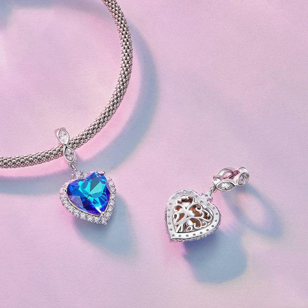 925 Sterling Silver Ocean Heart Zircon Bracelet Bsc775 Bracelets