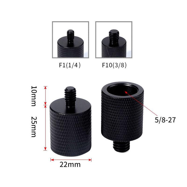 2 Pack Microphone Adapter 1 / 4 Male To F1 5 8 27 Female Screw Screws & Bolts