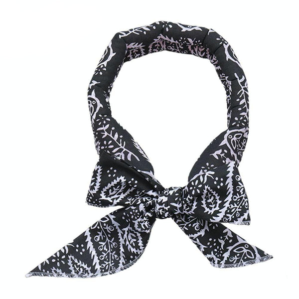 3 Piece Cooling Bandana Neck Wraps For Summer Black Leaves Scarves & Wraps