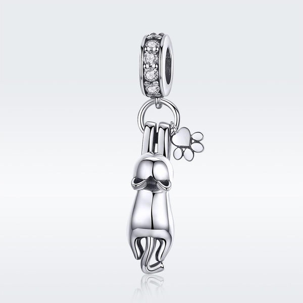 925 Sterling Silver Cat Charm For Diy Bracelet Style Pendant Charms & Pendants