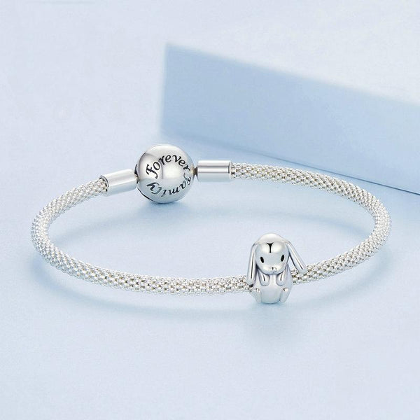 925 Sterling Silver Adorable Lop Rabbit Bracelet Bracelets