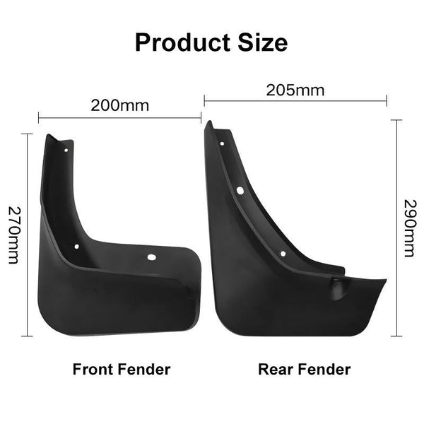 For Mg Zs 2020 2021 4Pcs / Set Car Auto Soft Plastic Splash Flaps Fender Guard Fenders & Mud Guards