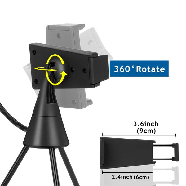 Dimmable Led Ring Light With Phone Tripod Stand For Audio And Video Use Tripods & Monopods