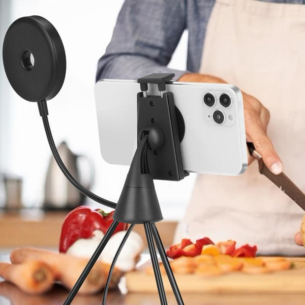 Dimmable Led Ring Light With Phone Tripod Stand For Audio And Video Use Tripods & Monopods