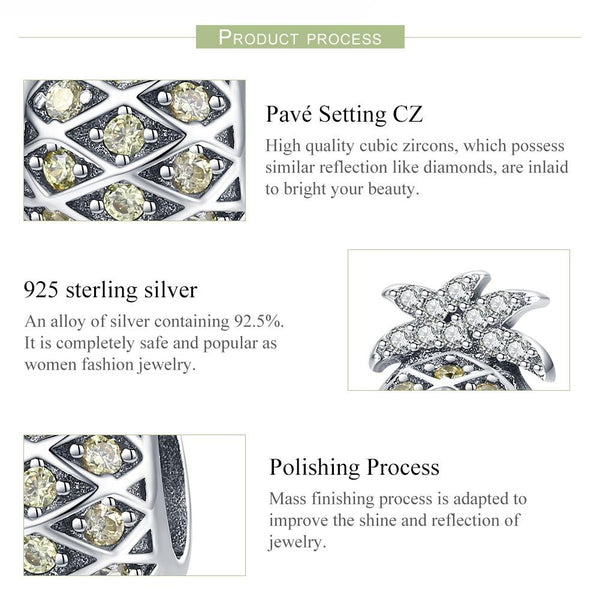 925 Sterling Silver Summer Pineapple Beads For Bracelet Or Necklace Diy Style Charms & Pendants
