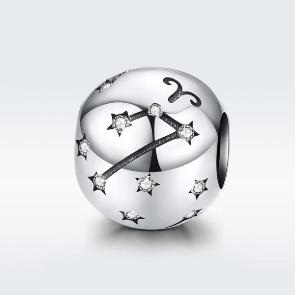 925 Sterling Silver Diy Zodiac Bracelet Beads Constellation Accessories Aries Style Charms & Pendants