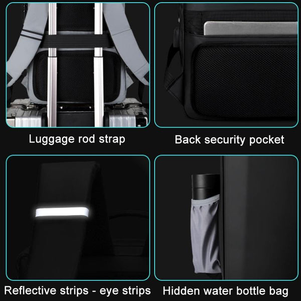 15.6 Gaming Backpack Durable Hard Shell Black Bags Skins & Travel Cases