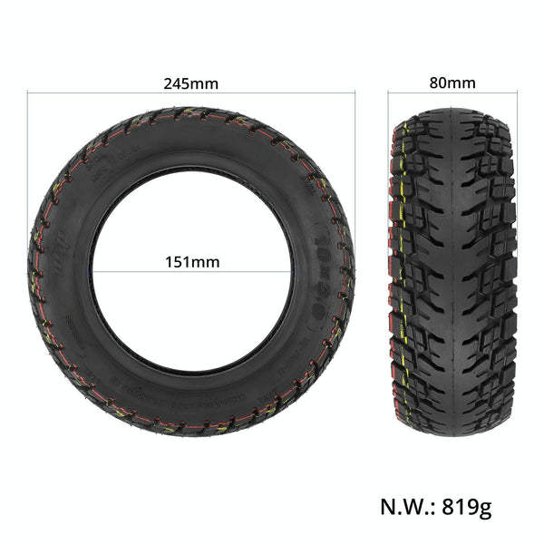 10X3.0 Ulip Electric Scooter Tire For Dualtron Zero Off Road Thickened Tubeless Inch Without Gas Nozzle Accessories Parts