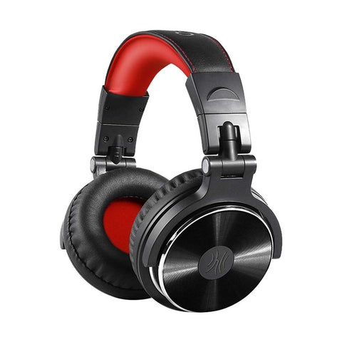 Head Mounted Wired Headphone With Noise Reduction And Mic Black / Red Headphones