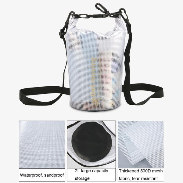 2L Waterproof Bag For Beach Rafting And Swimming Translucent Design Dry Bags