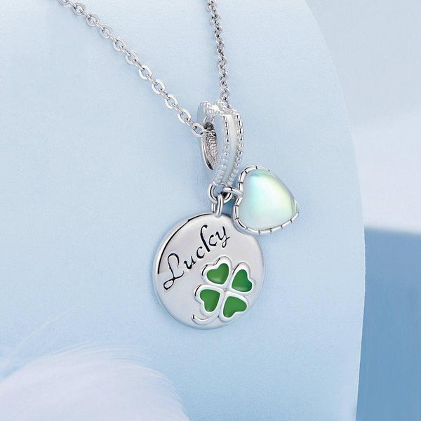 925 Sterling Silver Gold Plated Heart Clover Bracelet Pendant Bracelets