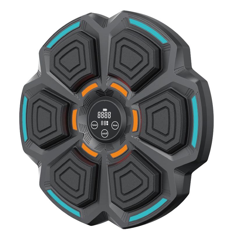 9 Speed Bluetooth Music Boxing Machine With Lights Black Strike Pads & Mitts