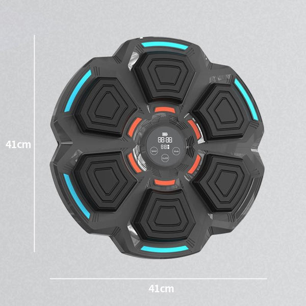 9 Speed Bluetooth Music Boxing Machine With Lights Black Strike Pads & Mitts