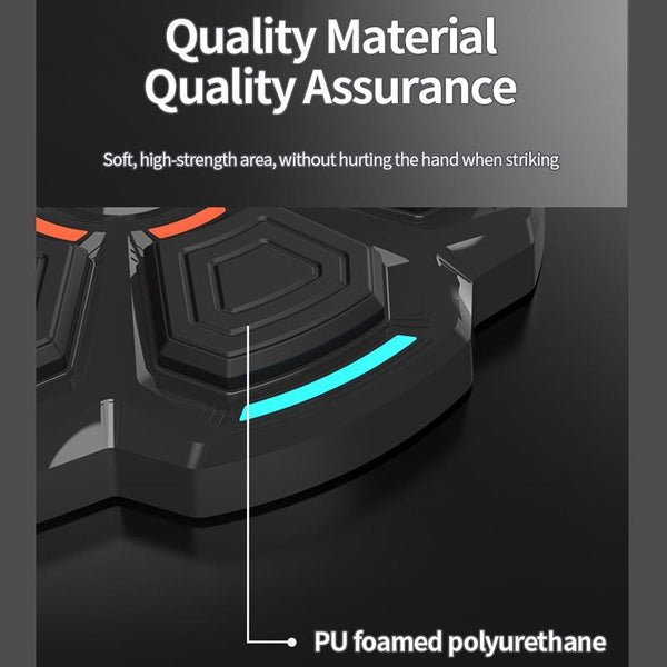 9 Speed Bluetooth Music Boxing Machine With Lights Black Strike Pads & Mitts