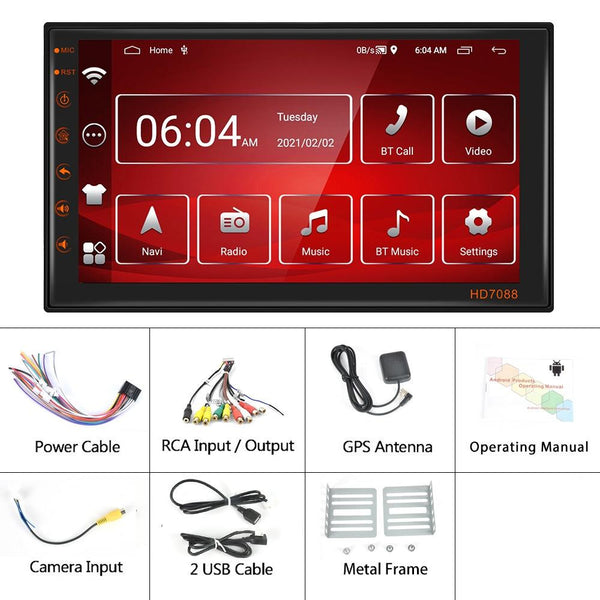 7 Inch Android Navigation Wifi Vehicle Central Control Screen 2 + 16G Other Car Video
