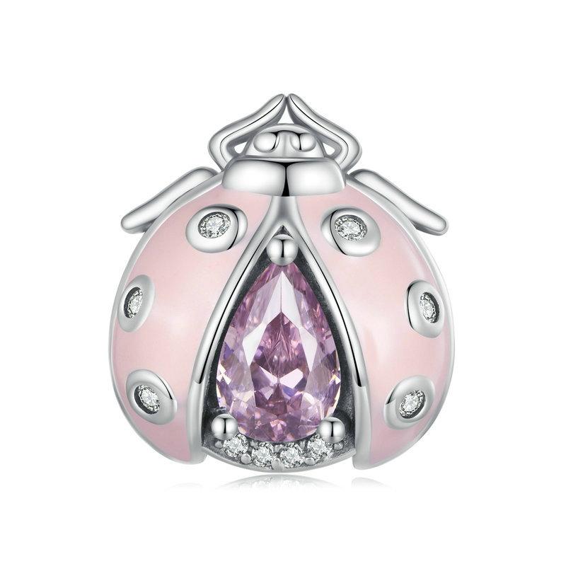 925 Sterling Silver Ladybug Bracelet With Beads Charms & Pendants