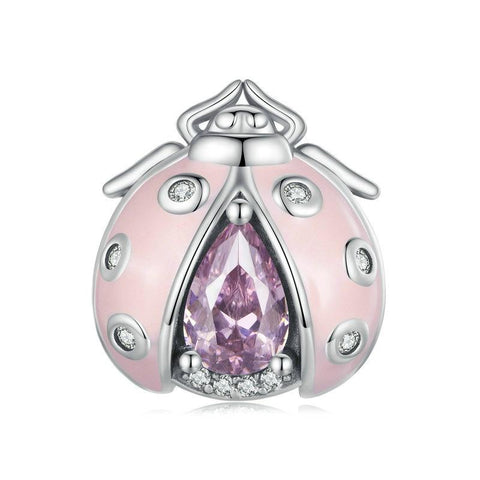 925 Sterling Silver Ladybug Bracelet With Beads Charms & Pendants