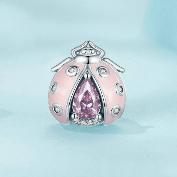 925 Sterling Silver Ladybug Bracelet With Beads Charms & Pendants