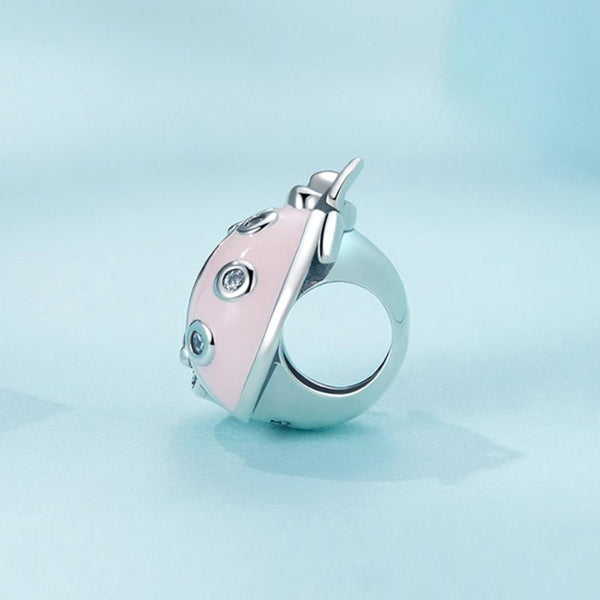 925 Sterling Silver Ladybug Bracelet With Beads Charms & Pendants