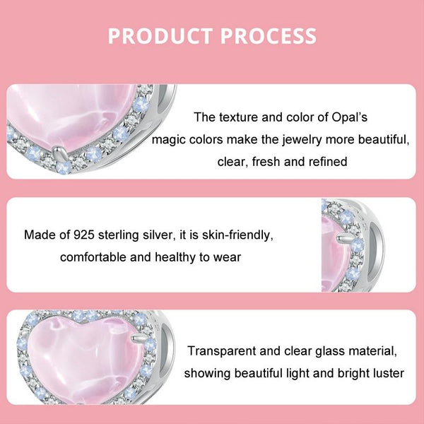 925 Sterling Silver Diy Love Beads For Valentine's Day In Charms & Pendants