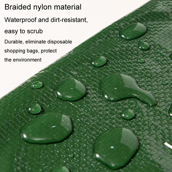 Eco Friendly Large Capacity Folding Shopping Bag Beige Green Reusable Shopping Bags