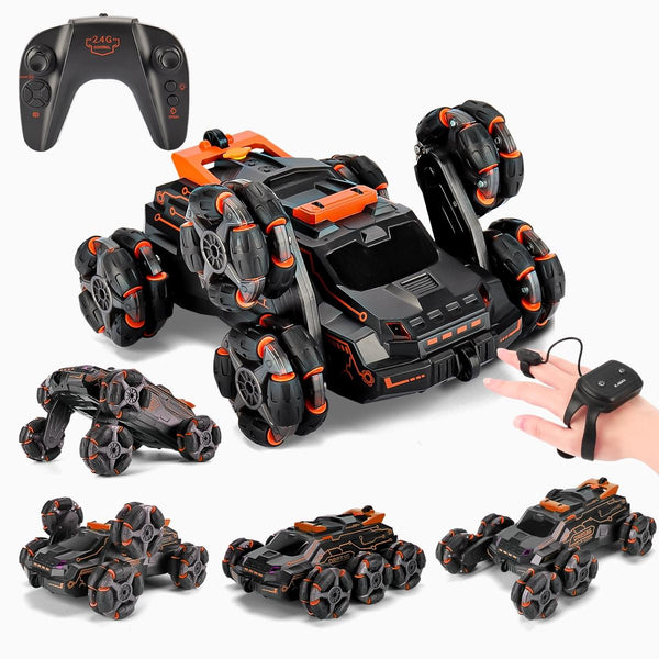 Spray Stunt Car With 2.4G Six Wheel Drift Ultimate Fun Black Orange Rc Model Vehicles