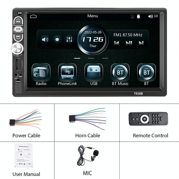 7 Inch Mp5 Bluetooth Carplay Player With Reversing Image Universal Wired Integration Other Car Video