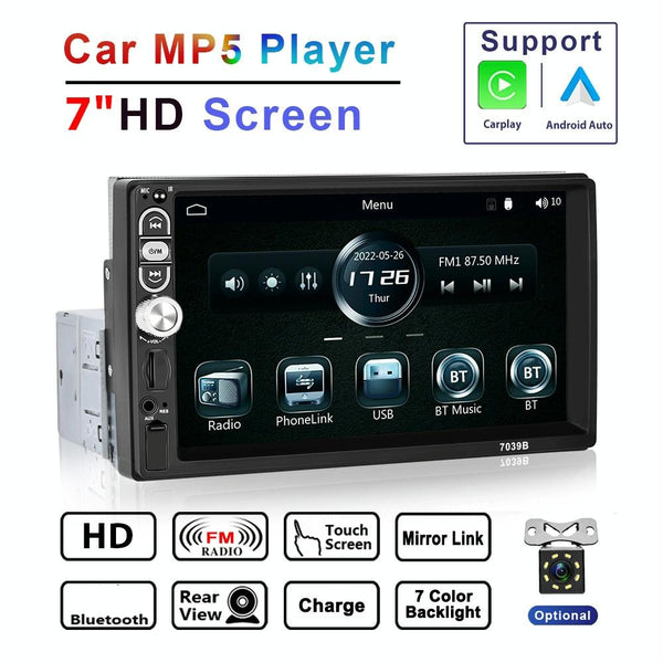 7 Inch Mp5 Bluetooth Carplay Player With Reversing Image Universal Wired Integration Other Car Video