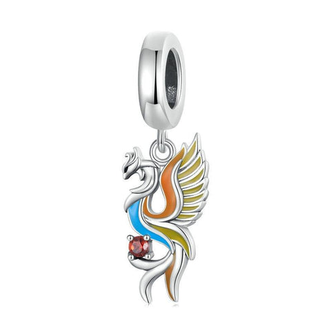 925 Sterling Silver Phoenix Bracelet With Zircon Pendant Bracelets