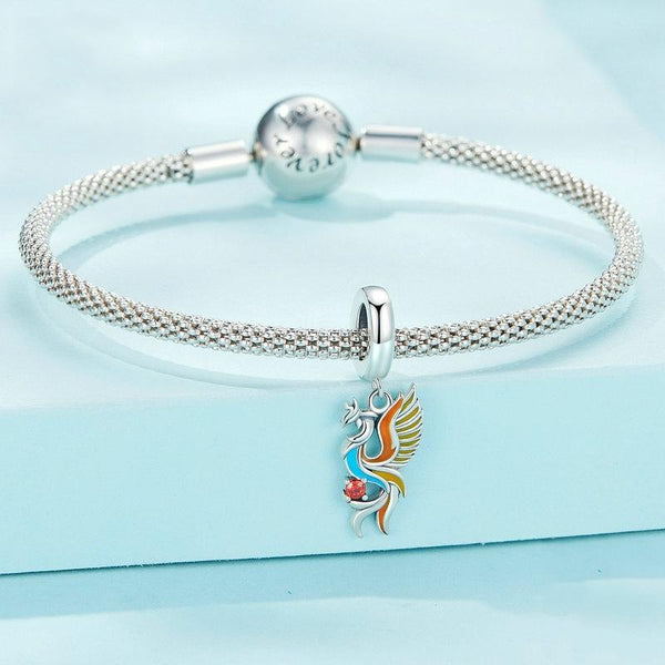 925 Sterling Silver Phoenix Bracelet With Zircon Pendant Bracelets