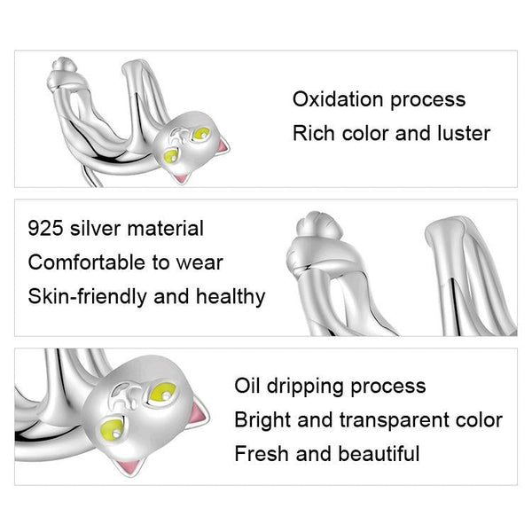 Black Electroplated Cat Bead Diy Kit Charms & Pendants