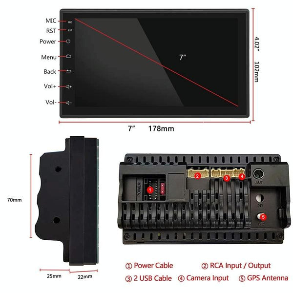 7 Inch Android Navigation Wifi 2 + 64G Locator Technology Bluetooth Car Mp5 Player Other Car Video