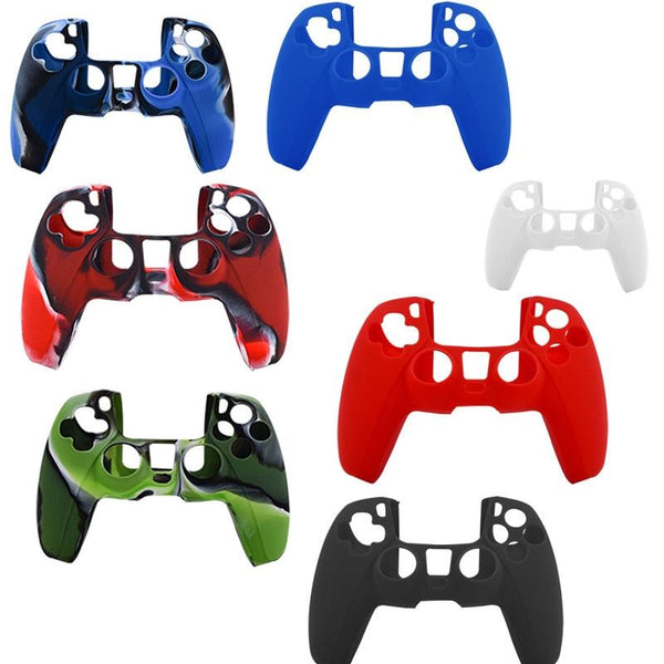 White Silicone Protective Cover For Ps5 Controller Bags Skins & Travel Cases