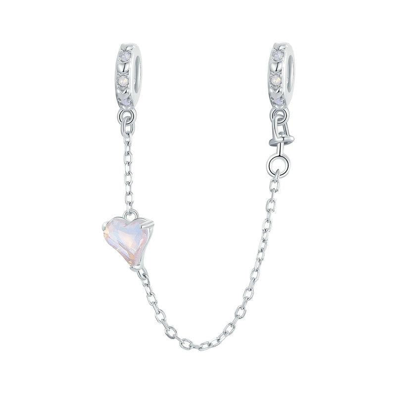 925 Sterling Silver Love Safety Chain For Diy Beading Charms & Pendants