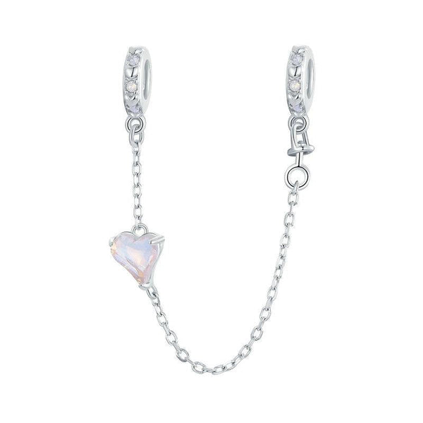 925 Sterling Silver Love Safety Chain For Diy Beading Charms & Pendants