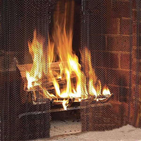 61X45.7Cm Metal Mesh Fireplace Screen Prevent Sparks Fireplace & Stove Accessories