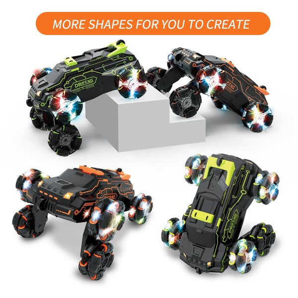 360 Degree Swing Arm Stunt Car With 2.4G Six Wheel Drift Spray Rc Model Vehicles