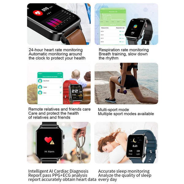 1.7 Inch Smart Bluetooth Watch With Heart Rate Monitor Smart Watches