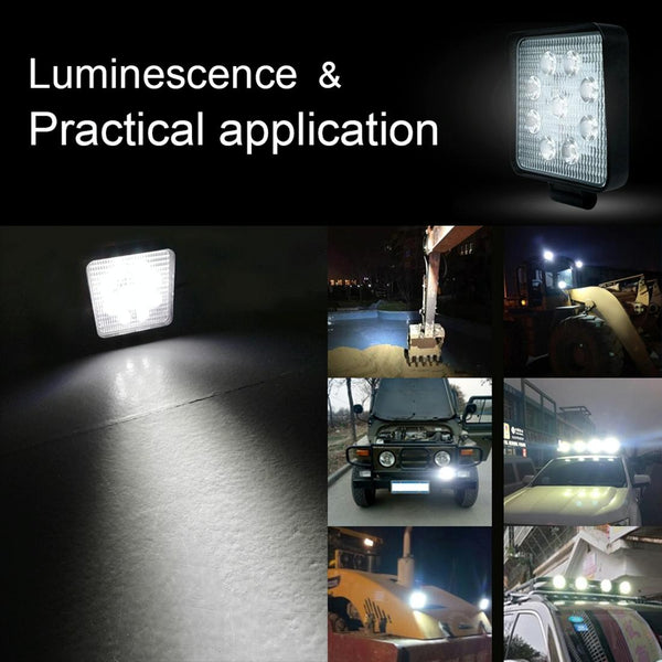 6.7W White Light Square Shaped Waterproof Car Boat Marine Work Lights Spotlight Led Bulbs Dc 9 30V Torches & Work Lights