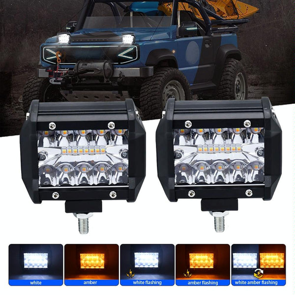 4 Inch 13W Row Car Led Strip Light Working Refit Off Road Vehicle Lamp Roof With Yellow White Flash Led Car Lights