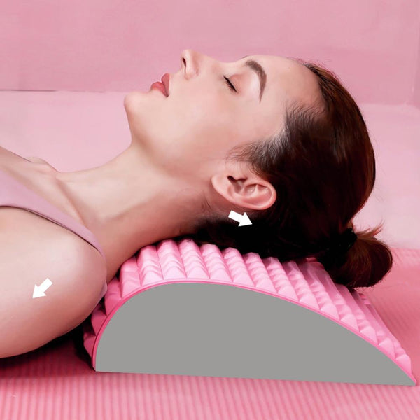 Blue Lumbar Massager For Spinal Stretching And Relaxation Colour Matching Pink Massagers