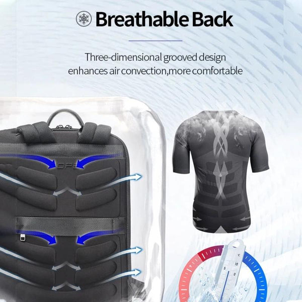 Waterproof Business Laptop Backpack Genuine Leather Lightweight Deluxe Laptop Cases & Bags